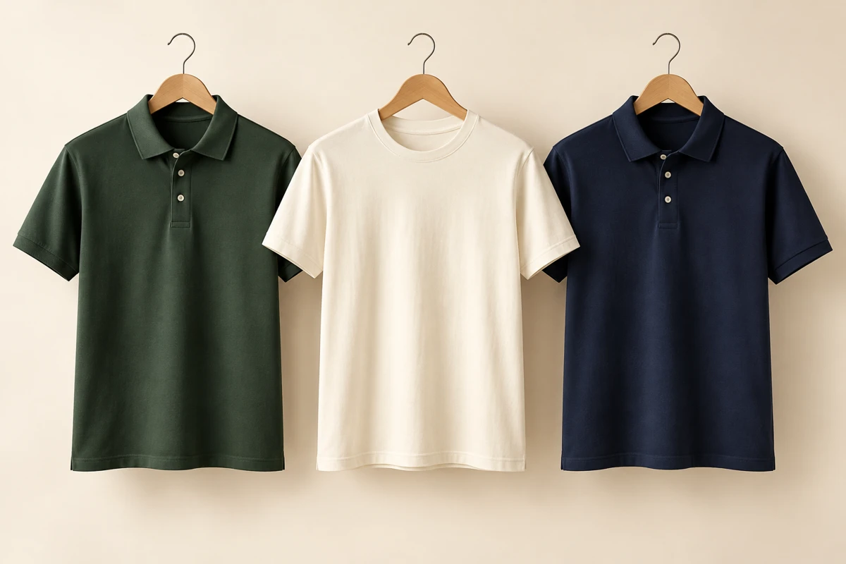 Imagen referencial de polos y prendas para marcas